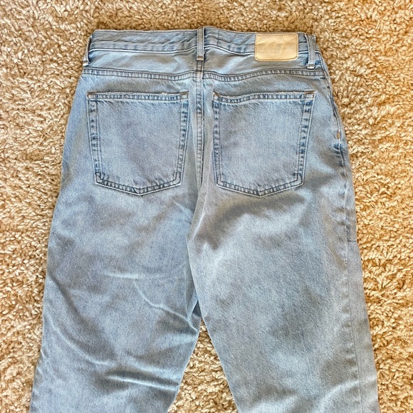 Everlane 27 The 90's Cheeky Jean Light Wash Patched Blue Denim Distressed - Picture 5 of 7